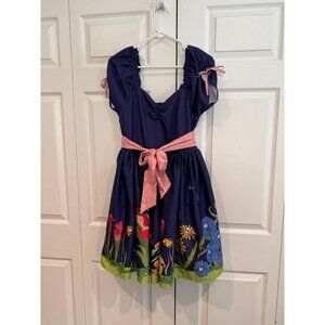 Unique Vintage Women's Blue Dress